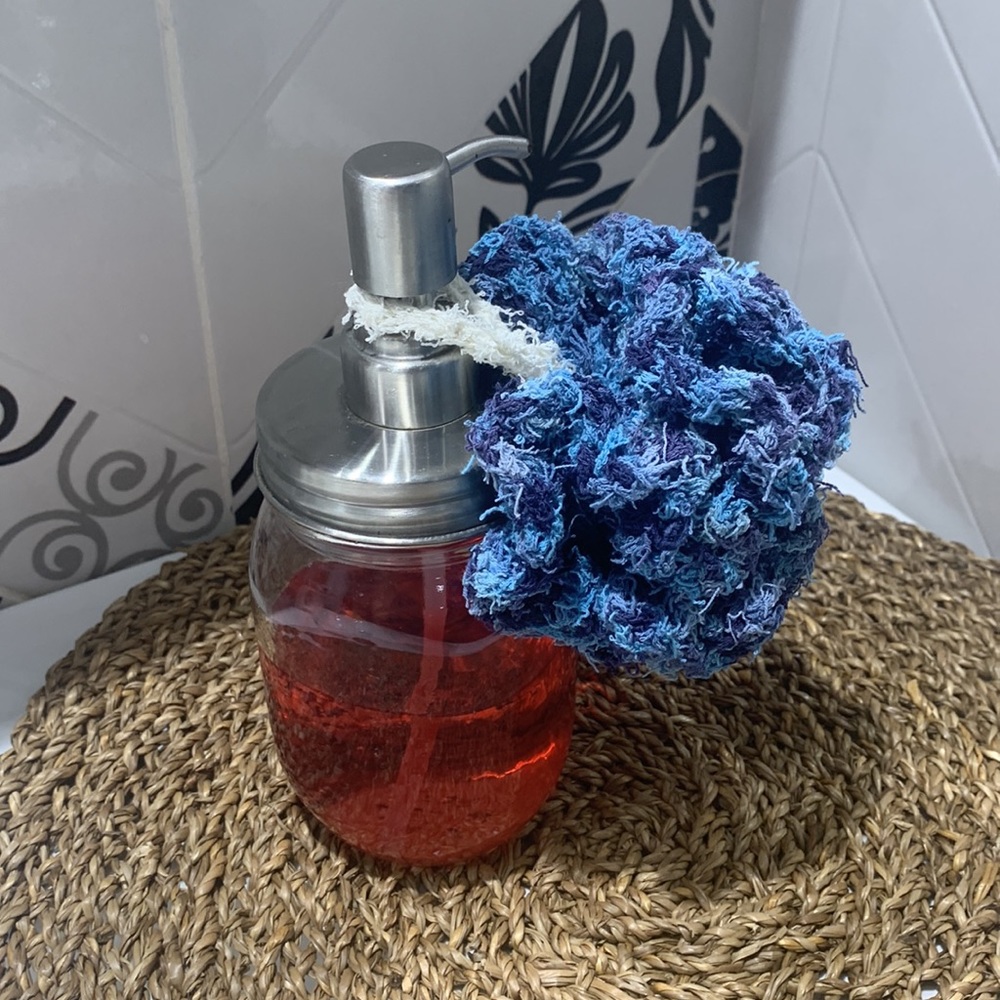 🔥🆓🔥💯% Cotton Loofah/Pouf Handmade - Picture 4 of 5